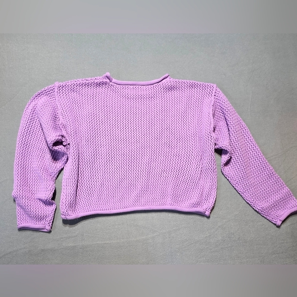 Zenana Outfitters New In Poly Lavender Knit Sweater Small PTP 28 Length 21 - Picture 5 of 7